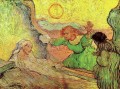La resurrección de Lázaro según Rembrandt Vincent van Gogh